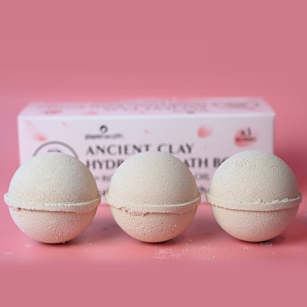 Hydrating Bath Bombs with Rose & Bergamot Oil