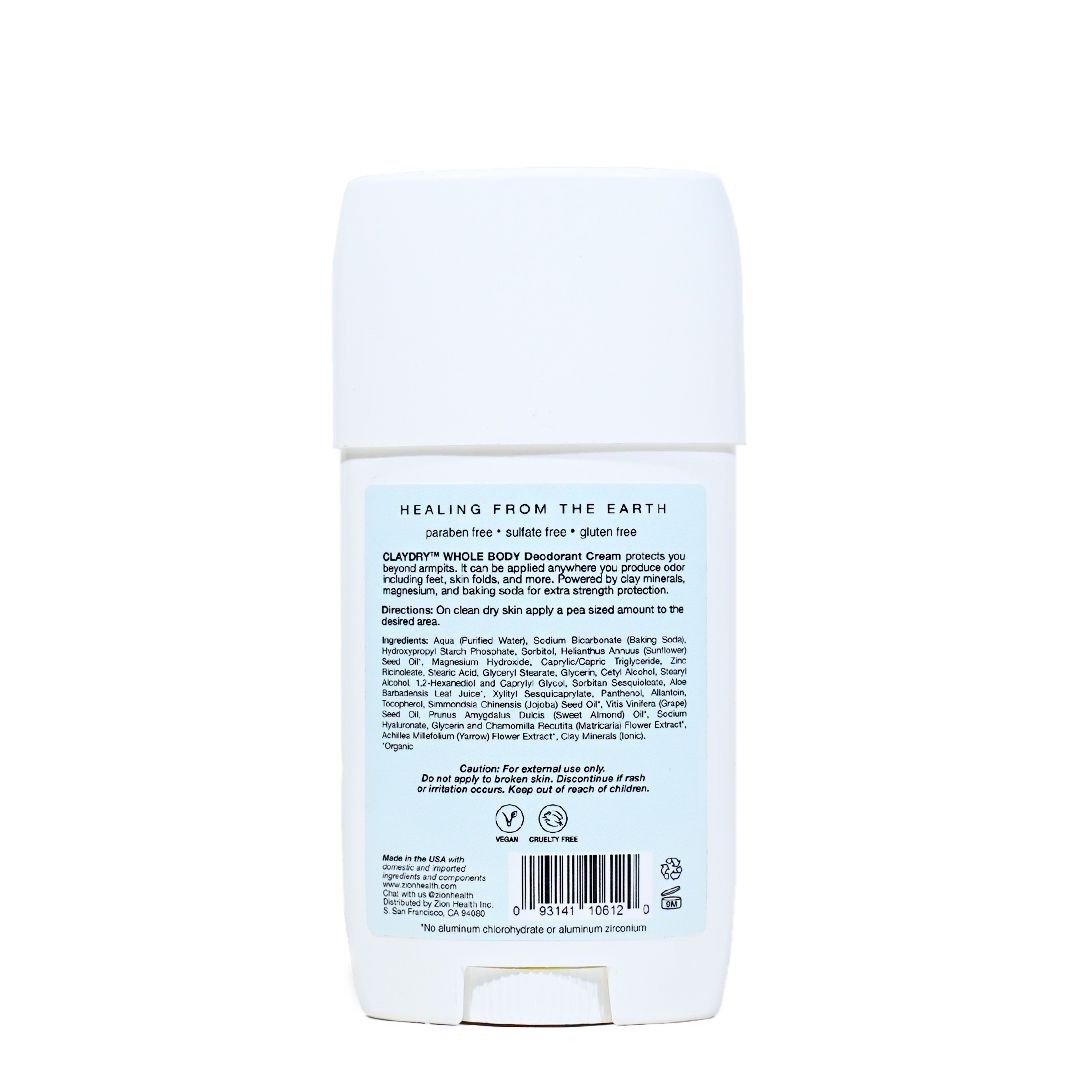 WHOLE BODY CLAYDRY™ Deodorant Fragrance Free