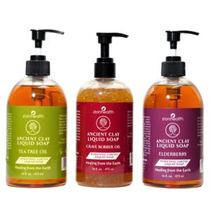 Ancient Clay Liquid 3 Soap Bundle – Tea Tree Oil, Grave Robber and Elderberry